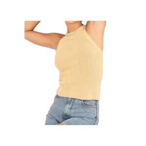 NEW DOUBLE ZERO sleeveless halter top in caffe latte